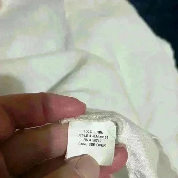 White Linen top, Notations brand - style/sz tags removed - see measurements!! - Picture 7 of 7